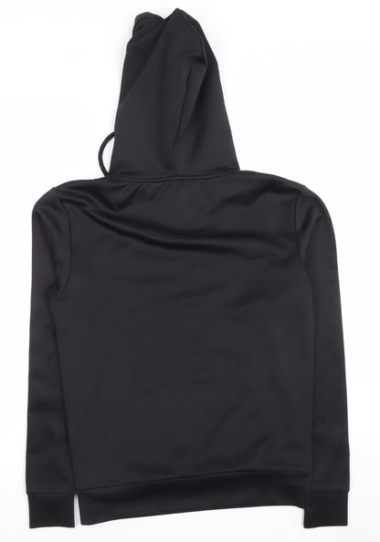 SikSilk Womens Black Size 6 Pullover Hoodie with Embroidered Logo
