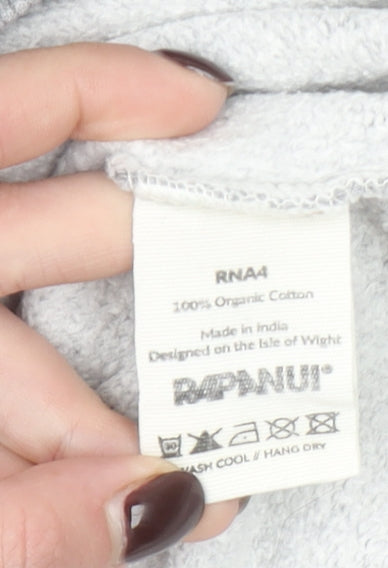 Rapanui Women's Grey 'Love Not War' Organic Cotton Sweatshirt - Size S