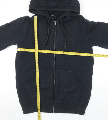 Superdry Men’s Blue Full Zip Hoodie Size S Cotton Blend