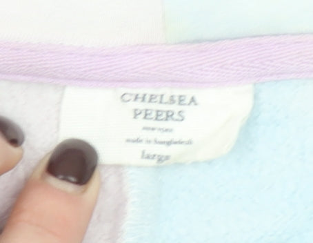 Chelsea Peers Women’s Pastel Tie Dye Cropped Hoodie Size L Relaxed Fit