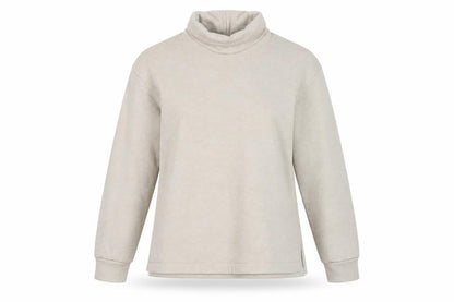 Uniqlo Women Beige Roll Neck Pullover Sweatshirt Size S