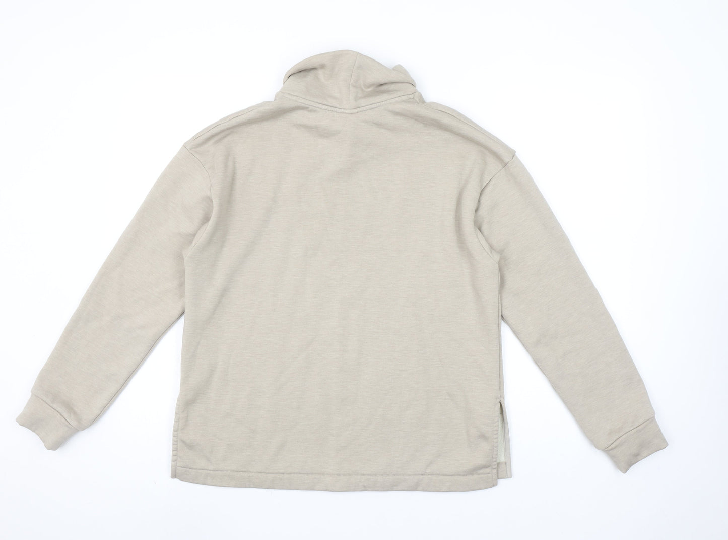 Uniqlo Women Beige Roll Neck Pullover Sweatshirt Size S