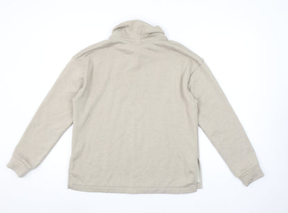 Uniqlo Women Beige Roll Neck Pullover Sweatshirt Size S