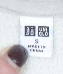 Uniqlo Women Beige Roll Neck Pullover Sweatshirt Size S