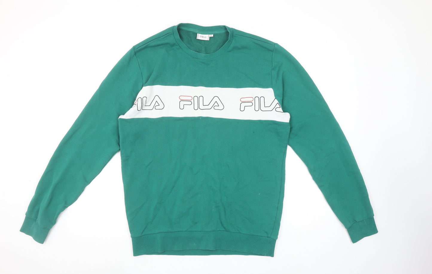 Mens UK Size L FILA Green Pullover Sweatshirt