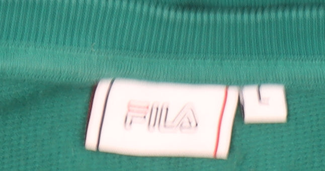 Mens UK Size L FILA Green Pullover Sweatshirt
