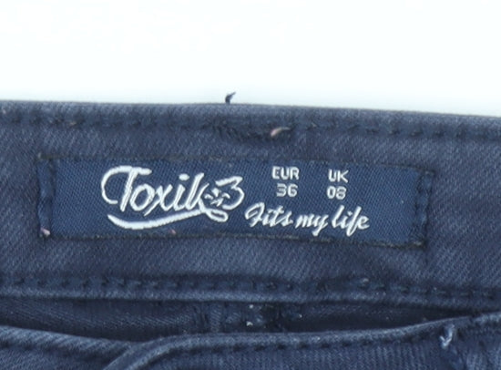 Toxik3 Women's Blue Skinny Stretch Jeans Size 8 Slim Fit Denim