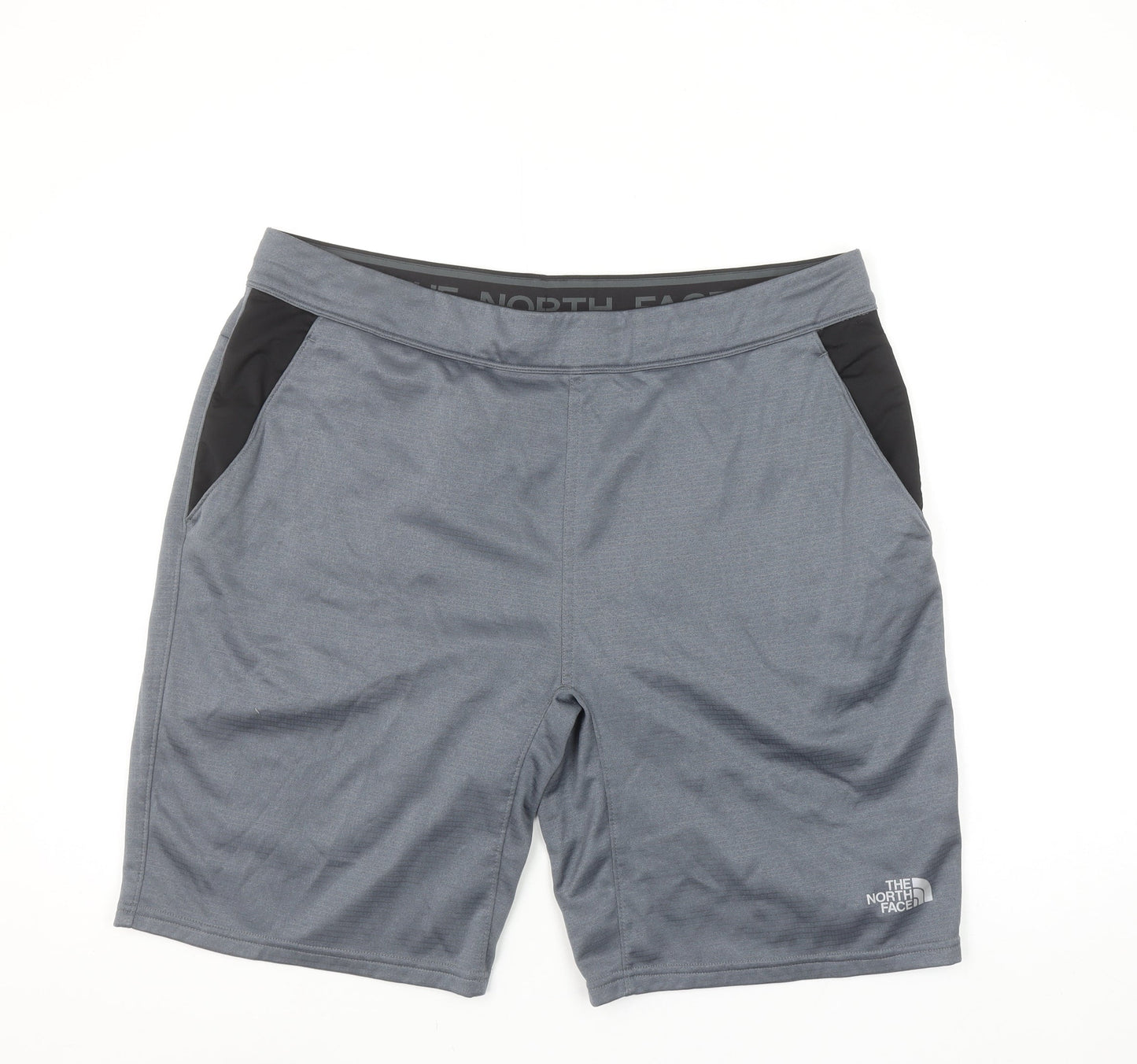 The North Face Mens Grey XL Athletic Shorts Polyester Blend Gym