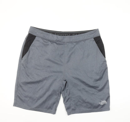 The North Face Mens Grey XL Athletic Shorts Polyester Blend Gym