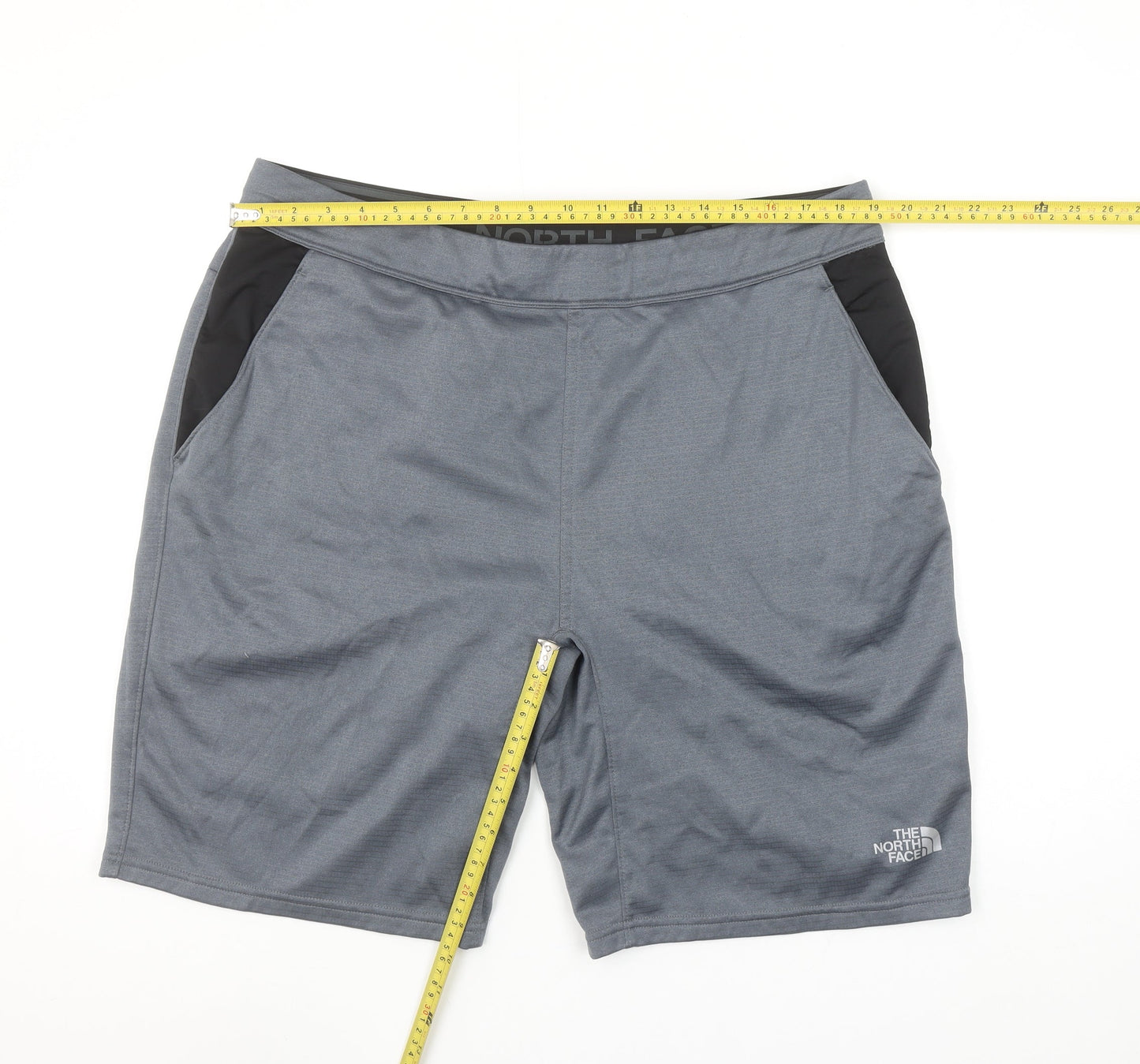 The North Face Mens Grey XL Athletic Shorts Polyester Blend Gym