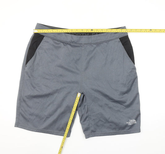 The North Face Mens Grey XL Athletic Shorts Polyester Blend Gym