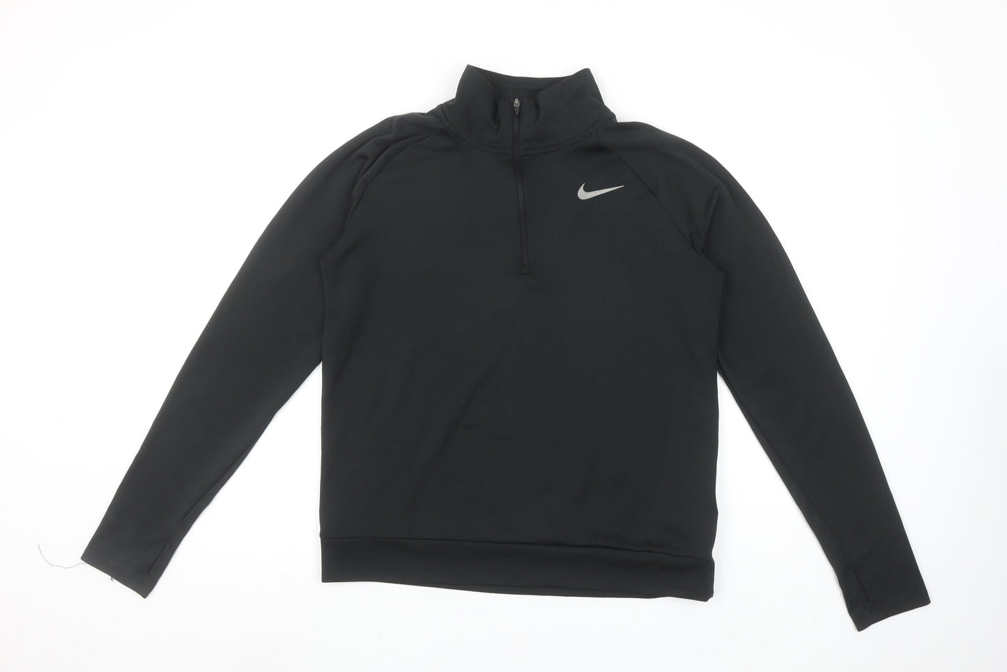 Nike Women's Black Dri-Fit 1/4 Zip Long Sleeve Running Top Size S