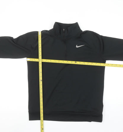 Nike Women's Black Dri-Fit 1/4 Zip Long Sleeve Running Top Size S