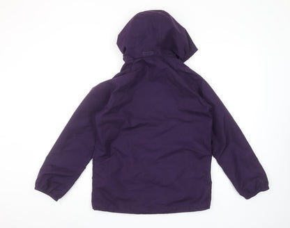 Peter Storm Girls Purple Waterproof Hooded Rain Coat Jacket 11-12 Years