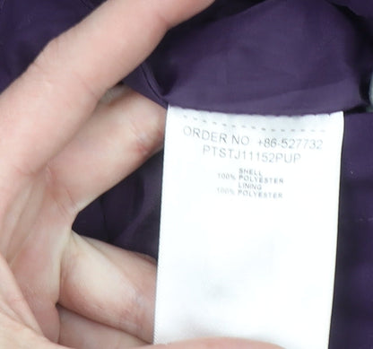 Peter Storm Girls Purple Waterproof Hooded Rain Coat Jacket 11-12 Years