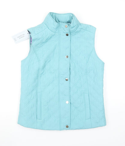 Honor Millburn Women’s Blue Quilted Lightweight Padded Waistcoat Size 10-12
