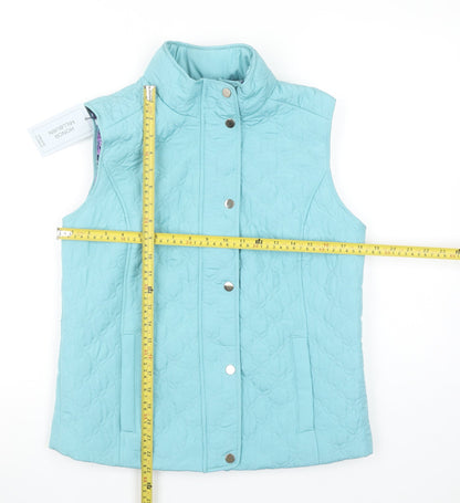 Honor Millburn Women’s Blue Quilted Lightweight Padded Waistcoat Size 10-12