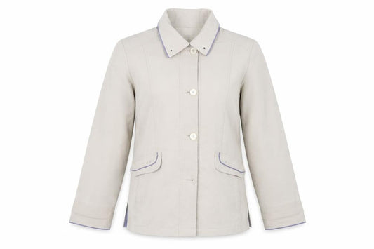 Finesse Women’s Beige Polyester Mid-Length Button Jacket Size 10
