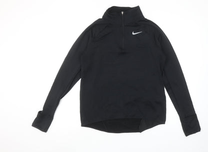 Nike Women's Black Therma-Fit Running Top Size S 1/4 Zip Long Sleeve