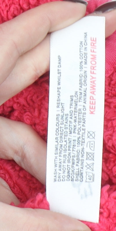 FatFace Girls Pink Hooded Fleece Bodywarmer 8-9 Years Cotton Zip Waistcoat