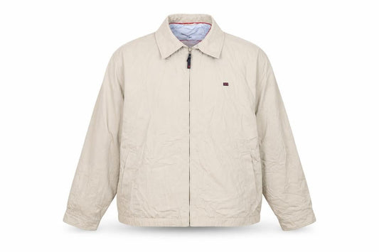 Tricot Marine Men's Beige Cotton Full Zip Casual Jacket L