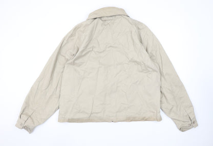 Tricot Marine Men's Beige Cotton Full Zip Casual Jacket L