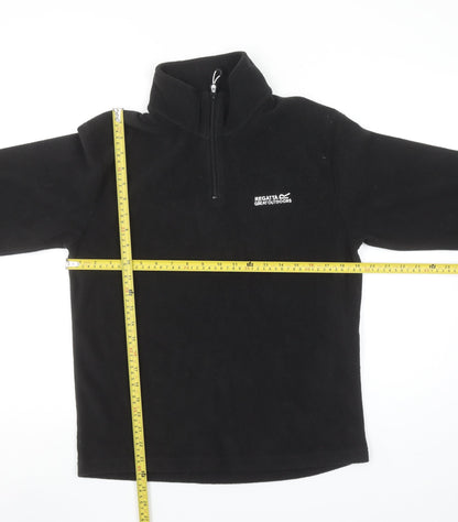 Regatta Great Outdoors Black Fleece 1/4 Zip Pullover Sweatshirt Women’s S