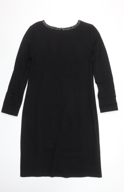 Bellenisa Women’s Black Chevron Knit Shift Dress Size 10