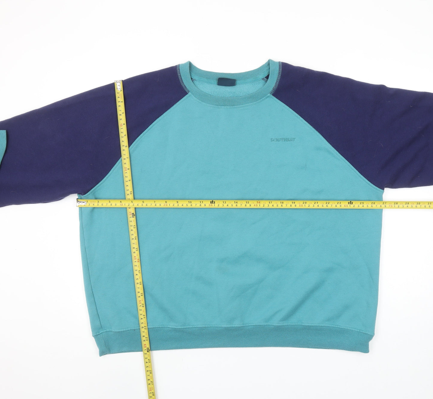 Southbay Men’s Blue XL Crew Neck Fleece Sweatshirt Pullover