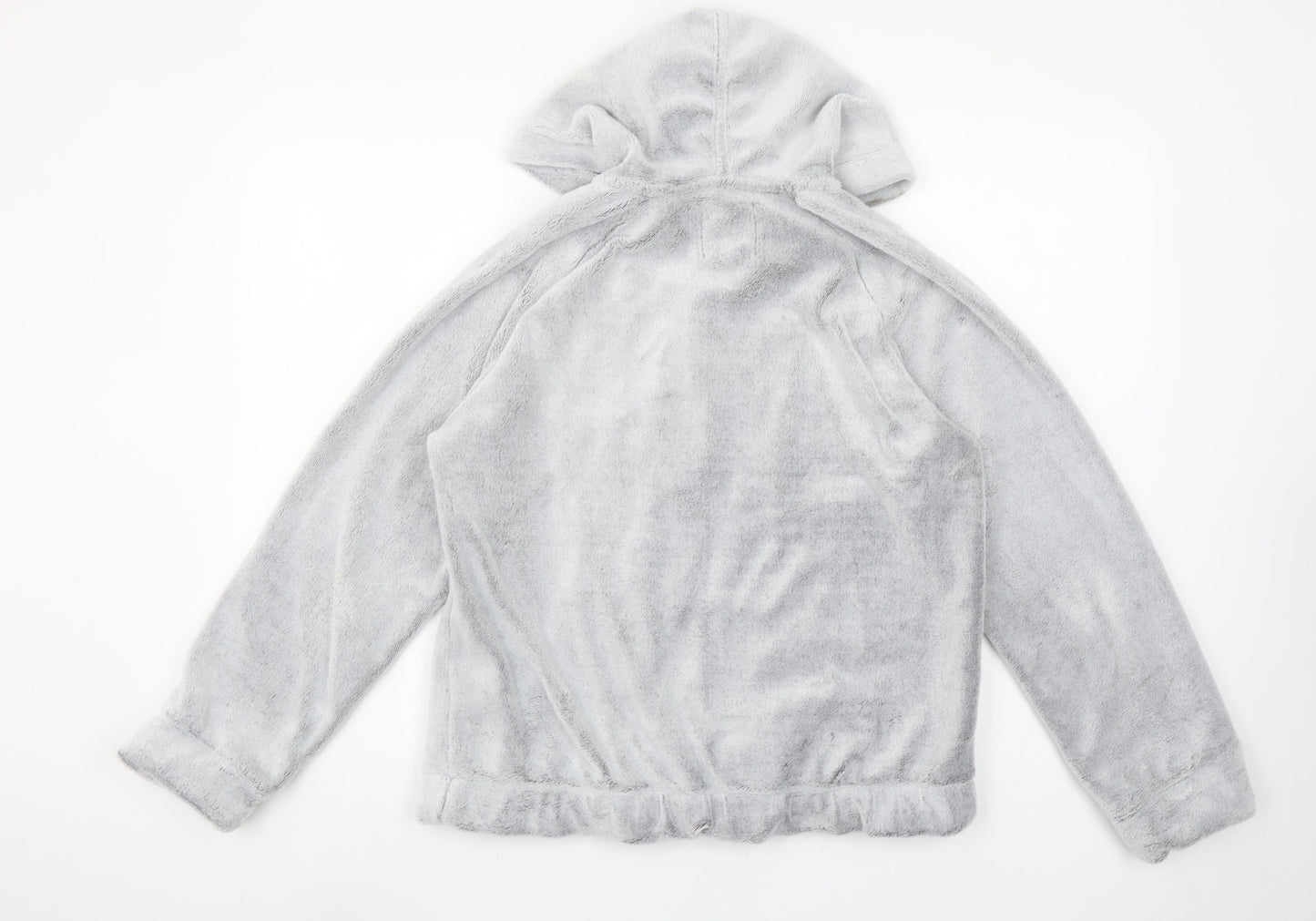 Etam Women’s Grey Full Zip Hooded Fleece Sweatshirt M