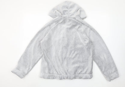 Etam Women’s Grey Full Zip Hooded Fleece Sweatshirt M