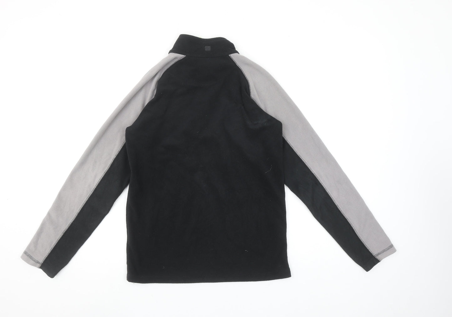 Mountain Warehouse Boys Black Fleece 1/4 Zip Pullover Sweatshirt 11-12 Years