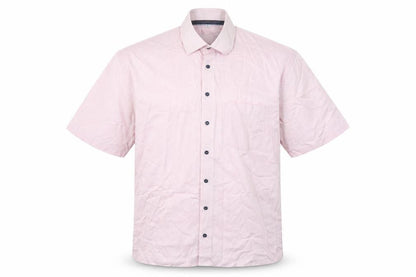 Marvelis Men's Pink Short Sleeve Non-Iron Button-Up Shirt Size 16
