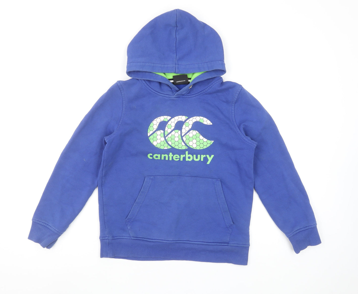 Canterbury Boys Blue Hoodie Age 10 Pullover Cotton Blend Rugby Style