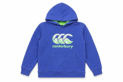 Canterbury Boys Blue Hoodie Age 10 Pullover Cotton Blend Rugby Style