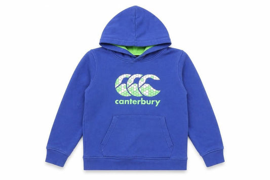Canterbury Boys Blue Hoodie Age 10 Pullover Cotton Blend Rugby Style