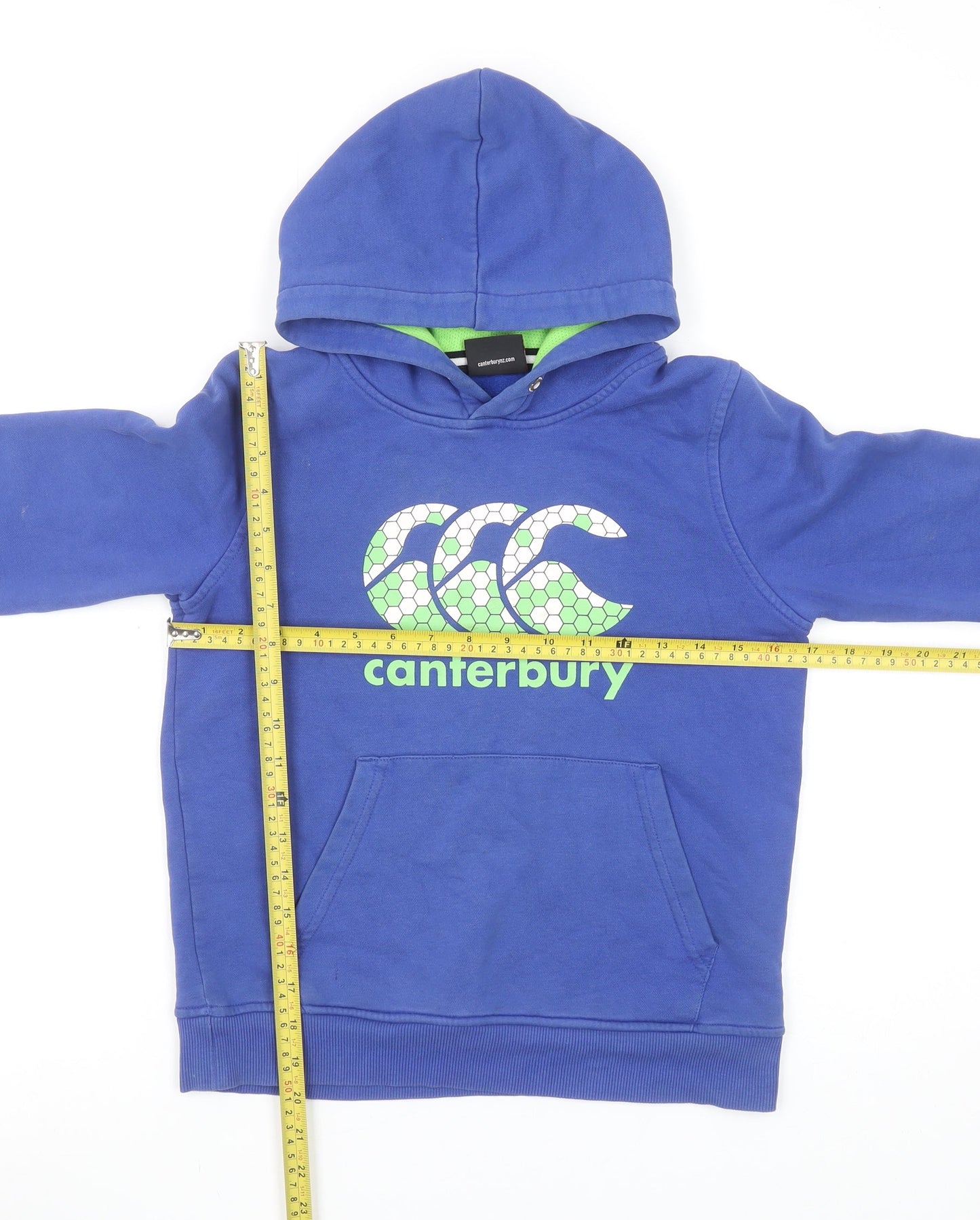 Canterbury Boys Blue Hoodie Age 10 Pullover Cotton Blend Rugby Style