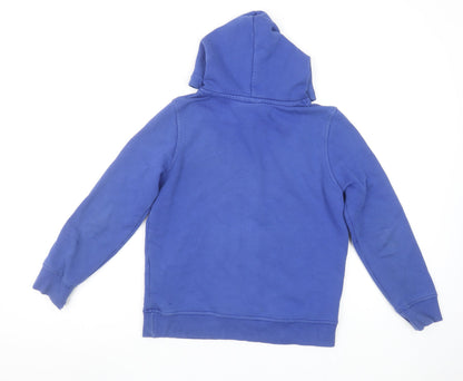 Canterbury Boys Blue Hoodie Age 10 Pullover Cotton Blend Rugby Style