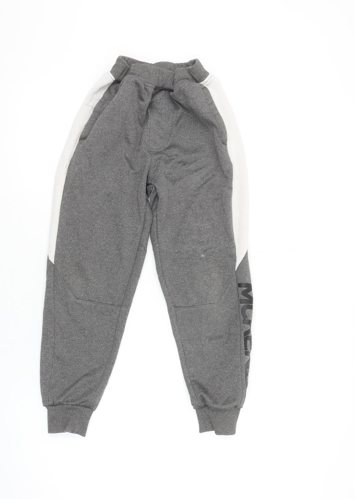 McKenzie Boys Grey Jogger Trousers 8-10 Years Cotton Blend Fleece Pants