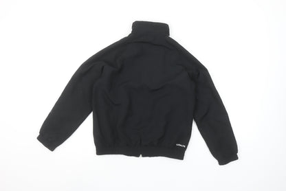 Adidas Boys Black Track Jacket 7 Years Climalite Full Zip Sports Top