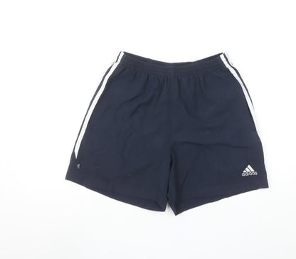 Adidas Boys Blue Athletic Shorts 13-14 Years Quick Dry Sportswear