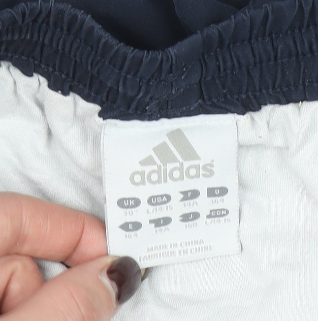 Adidas Boys Blue Athletic Shorts 13-14 Years Quick Dry Sportswear