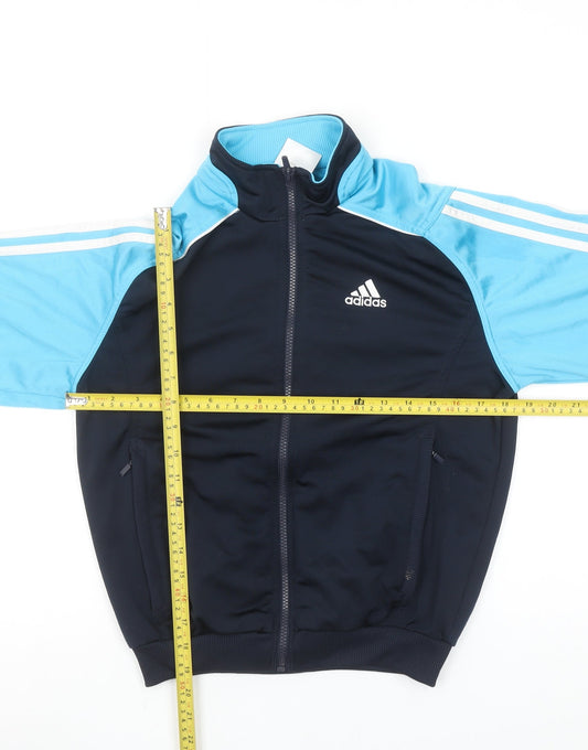 Adidas Boys Blue Full Zip Track Sweatshirt 11-12 Years
