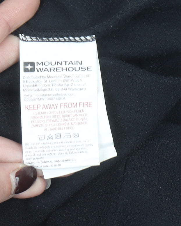 Mountain Warehouse Boys Black Fleece Full Zip Hoodie 9-10 Years