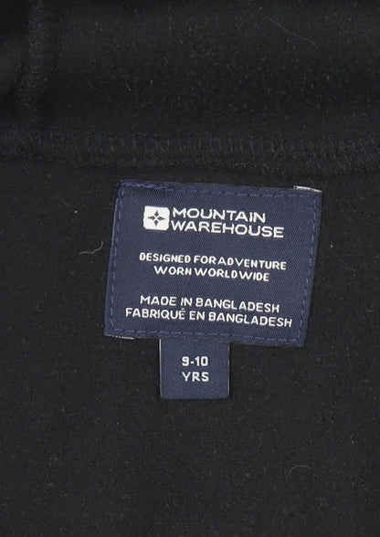 Mountain Warehouse Boys Black Fleece Full Zip Hoodie 9-10 Years