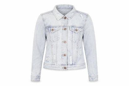 F&F Women’s Blue Denim Cropped Jacket Size 6