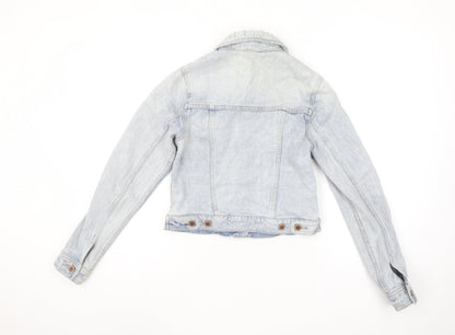 F&F Women’s Blue Denim Cropped Jacket Size 6