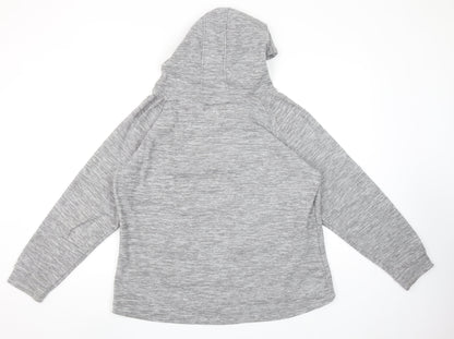 Regatta Womens Grey Hooded Pullover Hoodie Size 18 Polyester