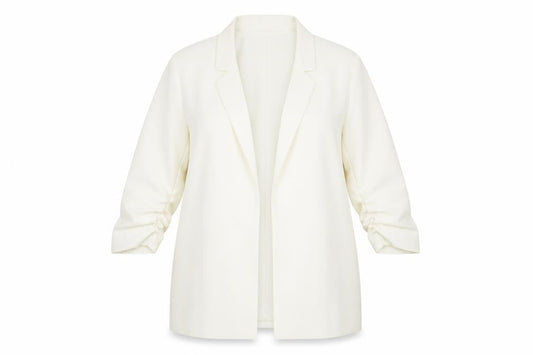 Principles Women Ivory Size 16 Long Sleeve Single-Breasted Blazer