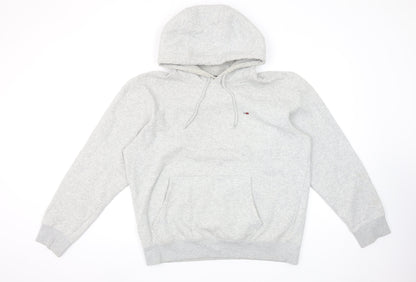Tommy Jeans Men's Grey Pullover Hoodie L Regular Fit Classic Style